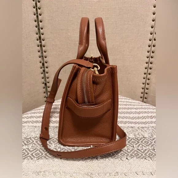 Marc Jacobs Brown Leather Tote Bag small - Picture 3 of 9
